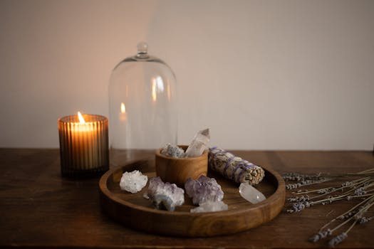 calming aromatherapy setup